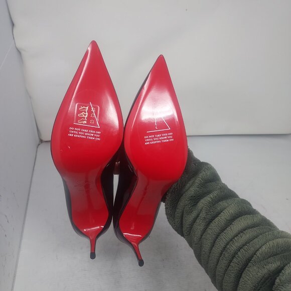 Christian Louboutin Kate Black Patent Heel Pump - Picture 2 of 10